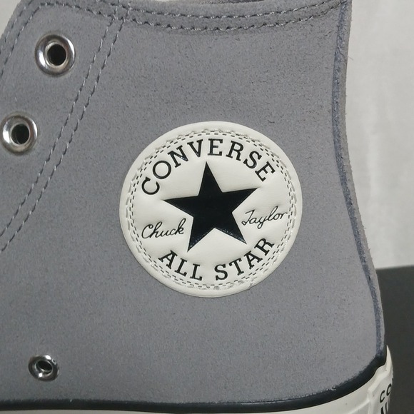 Converse Chuck Taylor All Star Suede, Gray/Black, M 6 / W 8 - Picture 7 of 14